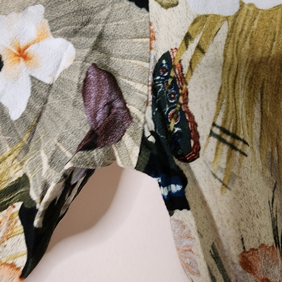 Floral butterfly H&M dress, long sleeve, 100% viscose, - Picture 6 of 10